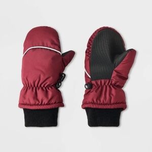 Toddler Girls' Snowplay Mittens - Cat & Jack Maroon